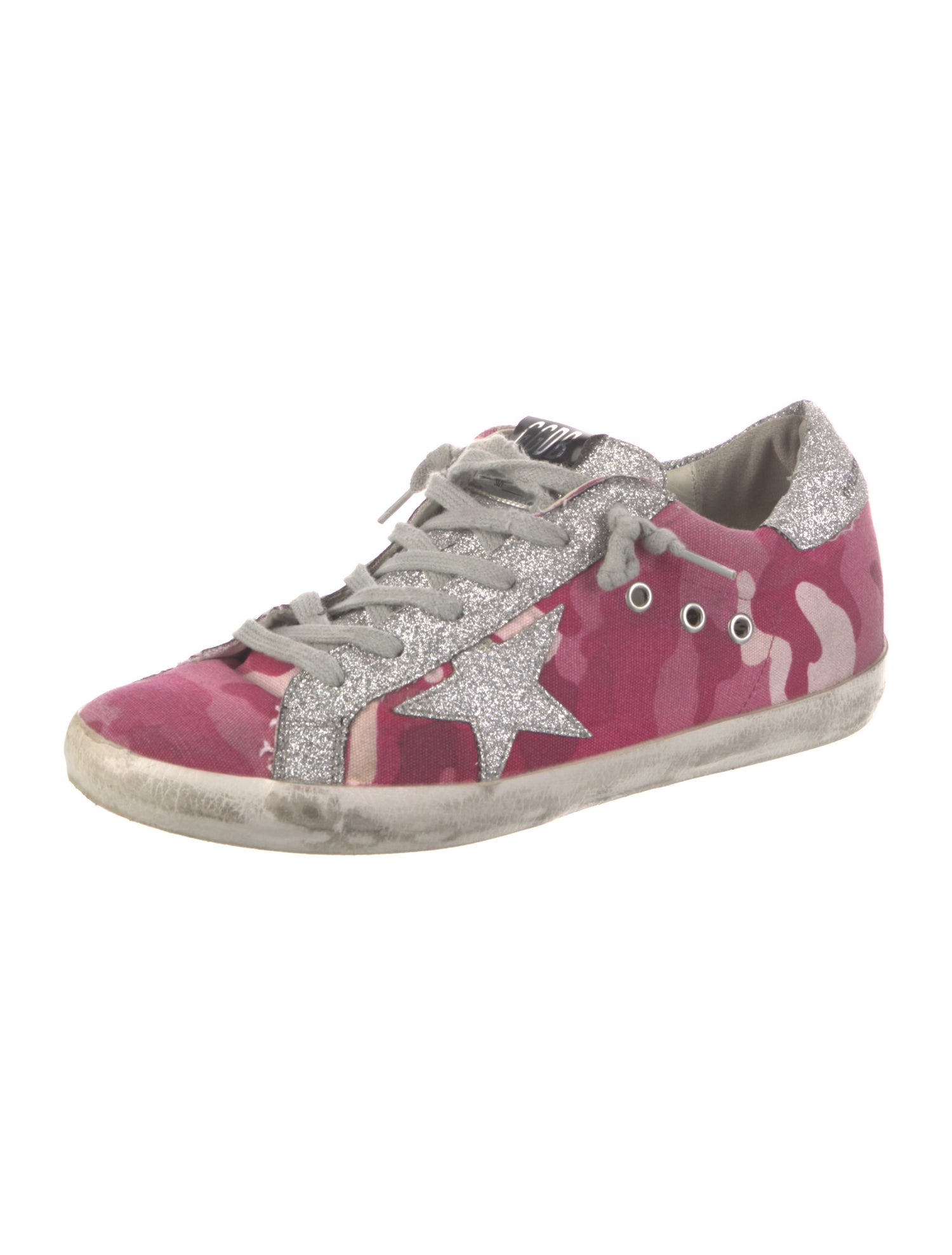 Golden Goose Canvas Printed Sneakers